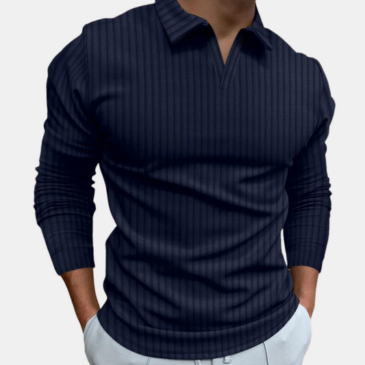 Langærmet poloshirt til mænd