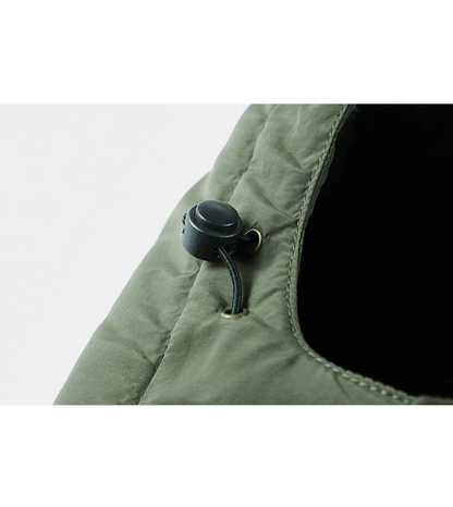Parka vinterfrakke til mænd med pelshætte og mange lommer