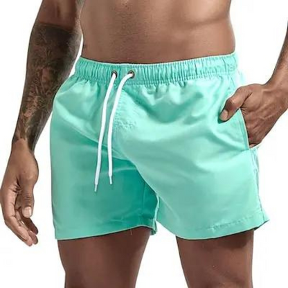 Herre hurtigtørrende badeshorts med elastisk talje