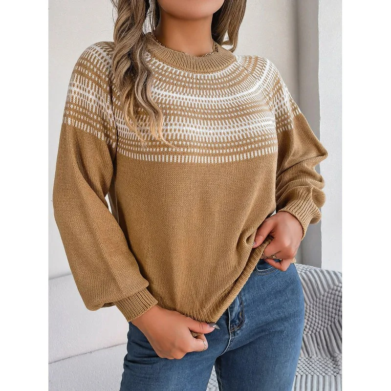 Kontrasterende sweater i retro-popstil