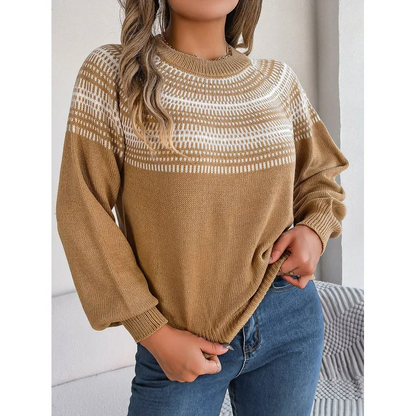 Kontrasterende sweater i retro-popstil