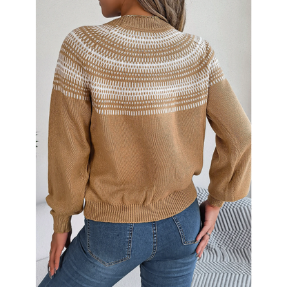 Kontrasterende sweater i retro-popstil