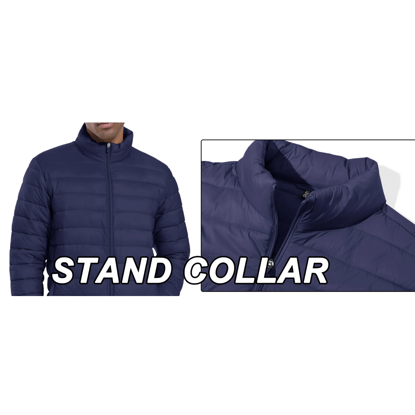 Vatteret overgangsjakke til mænd - let, varm, afslappet