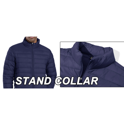 Vatteret overgangsjakke til mænd - let, varm, afslappet