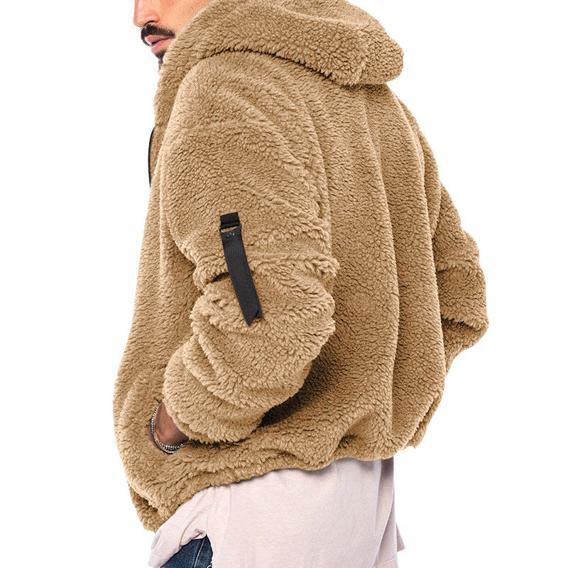 Fluffy fleecejakke til mænd