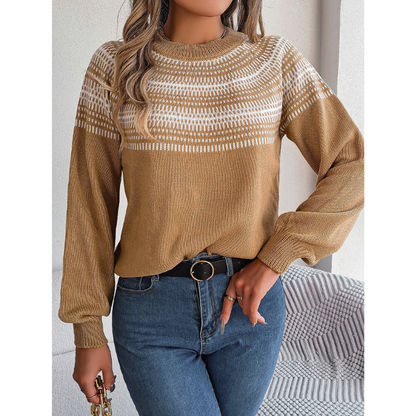 Kontrasterende sweater i retro-popstil