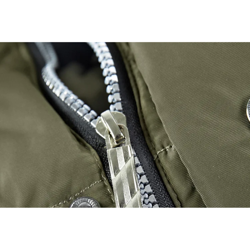 Parka vinterfrakke til mænd med pelshætte og varmt