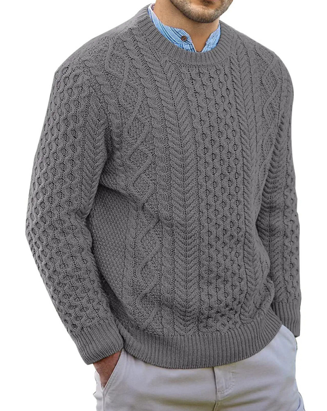 Strikket sweater til mænd Vintertøj
