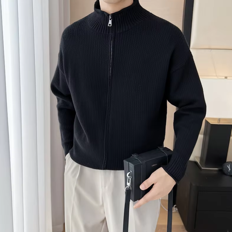Jumper med lynlås til mænd i gammeldags stil