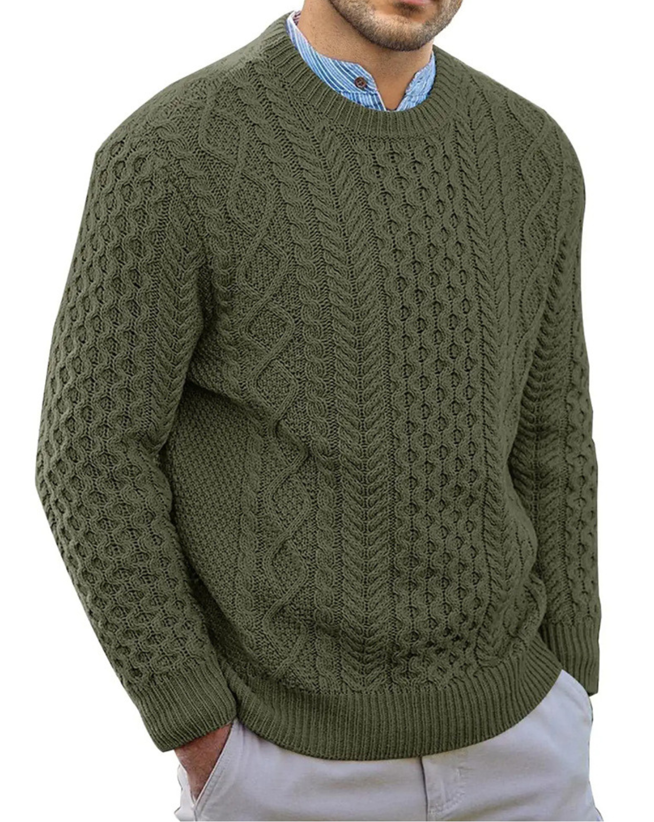 Strikket sweater til mænd Vintertøj
