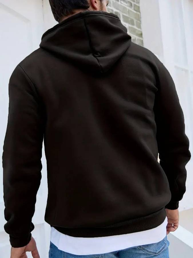 Stilfuld hoodie med Faith-print til herrer