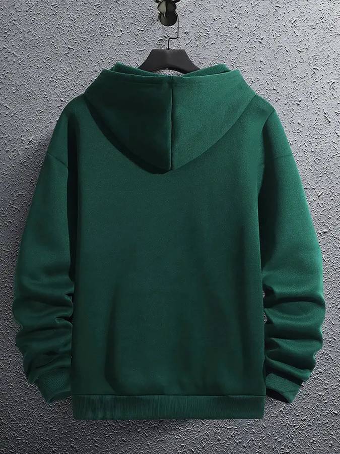 Stilfuld hoodie med Faith-print til herrer