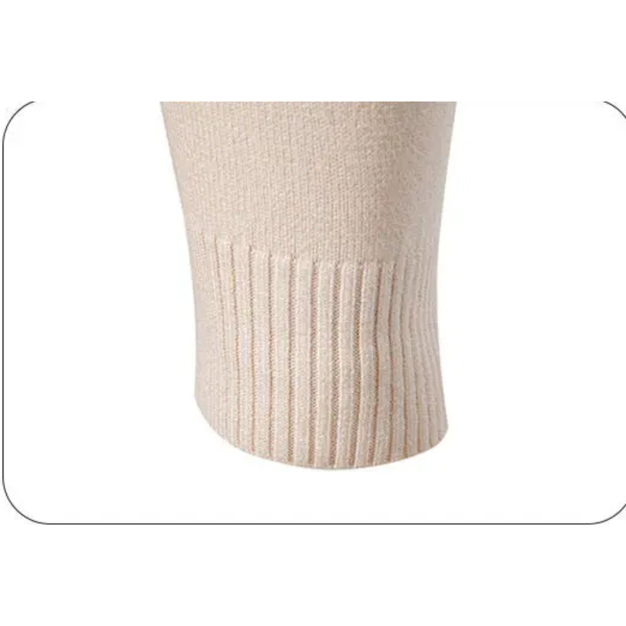 Strikket sweater med halv lynlås og col til mænd Vintertøj