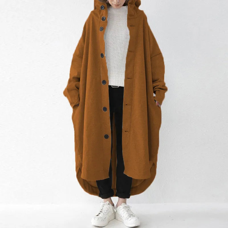 Stor trenchcoat med brede ben til kvinder