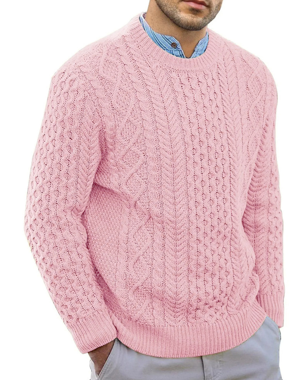 Strikket sweater til mænd Vintertøj