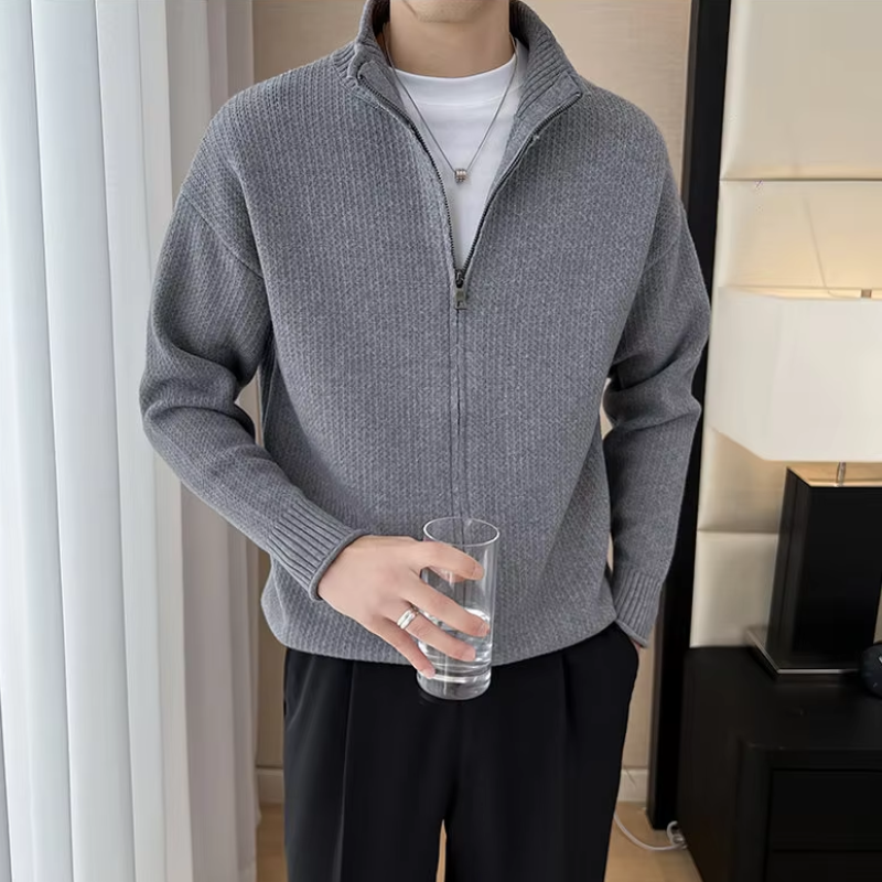 Jumper med lynlås til mænd i gammeldags stil