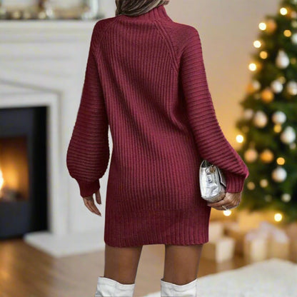 Jumperkjole Trendy varm vinterkjole til jul og ferie til kvinder