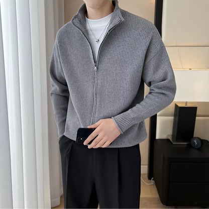 Jumper med lynlås til mænd i gammeldags stil