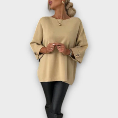 Elegant strikbluse til kvinder