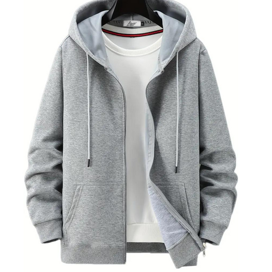 Komfortabel hoodie jakke til herrer