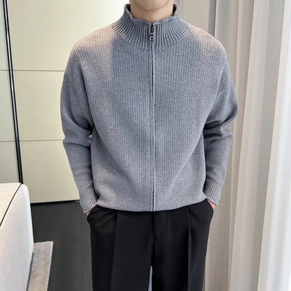 Jumper med lynlås til mænd i gammeldags stil
