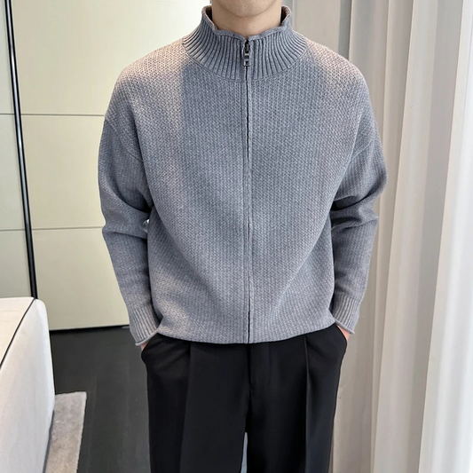 Jumper med lynlås til mænd i gammeldags stil