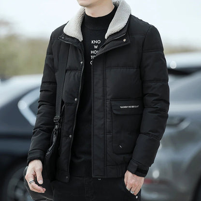 Vatteret vinterfrakke til mænd