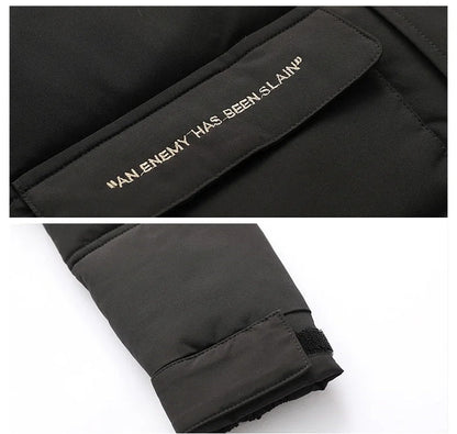 Vatteret vinterfrakke til mænd