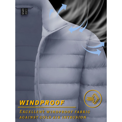 Vatteret overgangsjakke til mænd - let, varm, afslappet