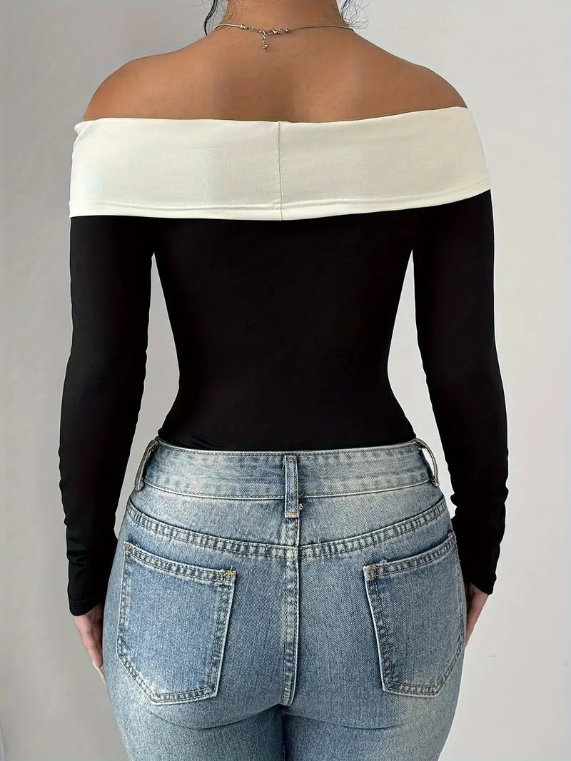 Elegant off-the-shoulder bodysuit til kvinder