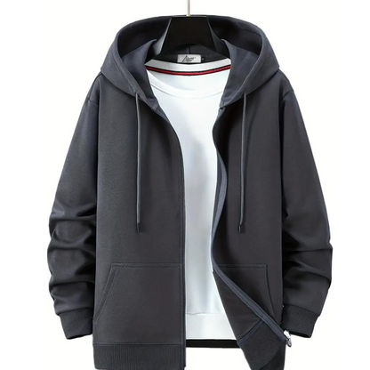 Komfortabel hoodie jakke til herrer