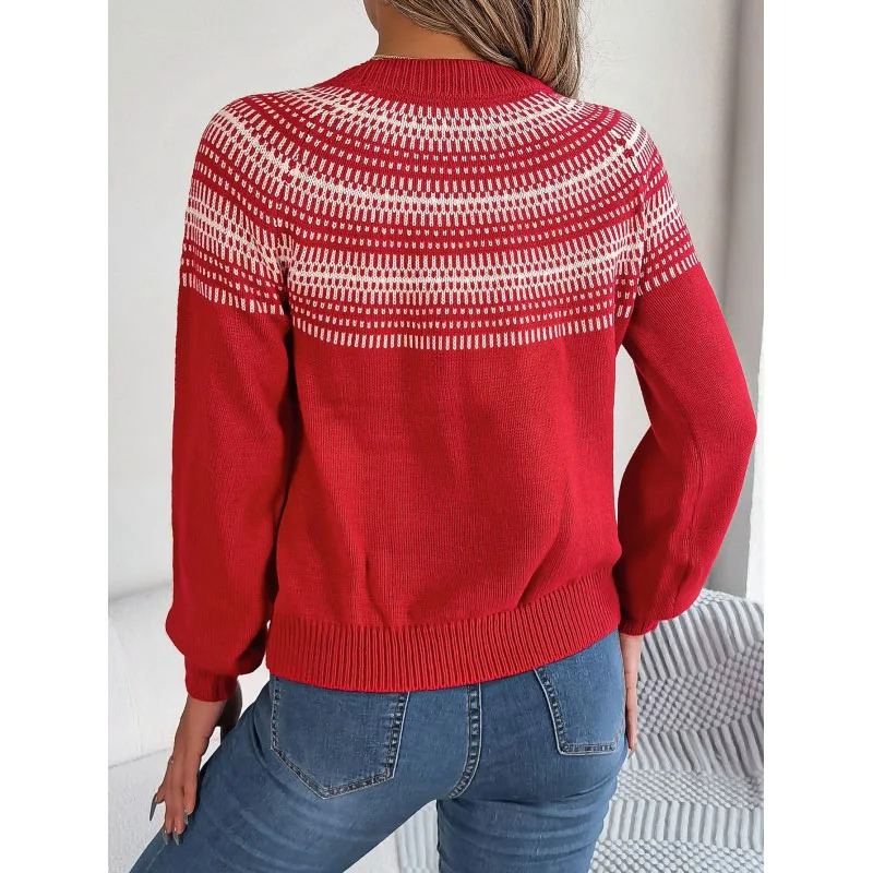 Kontrasterende sweater i retro-popstil