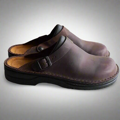 Ortopædiske unisex-slip-on-sko i læder