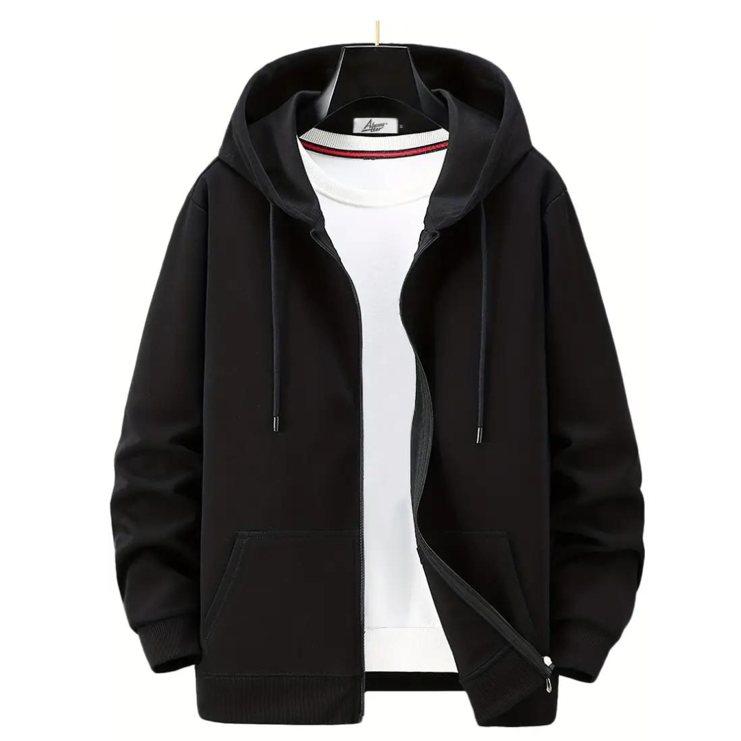 Komfortabel hoodie jakke til herrer