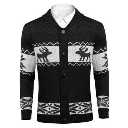 Julestrikket cardigan til mænd Vintertøj