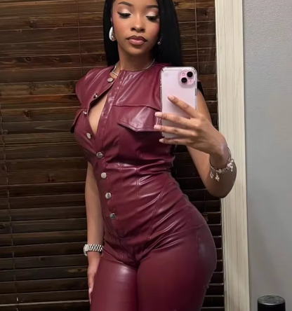 Heldragt i læder til kvinder