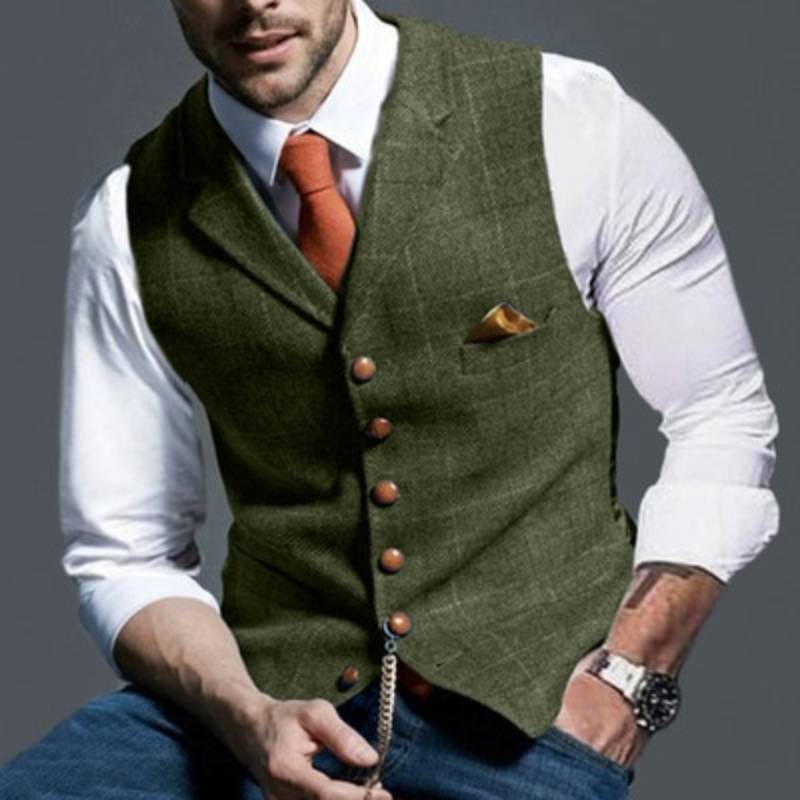 Elegant ternet cardigan til mænd