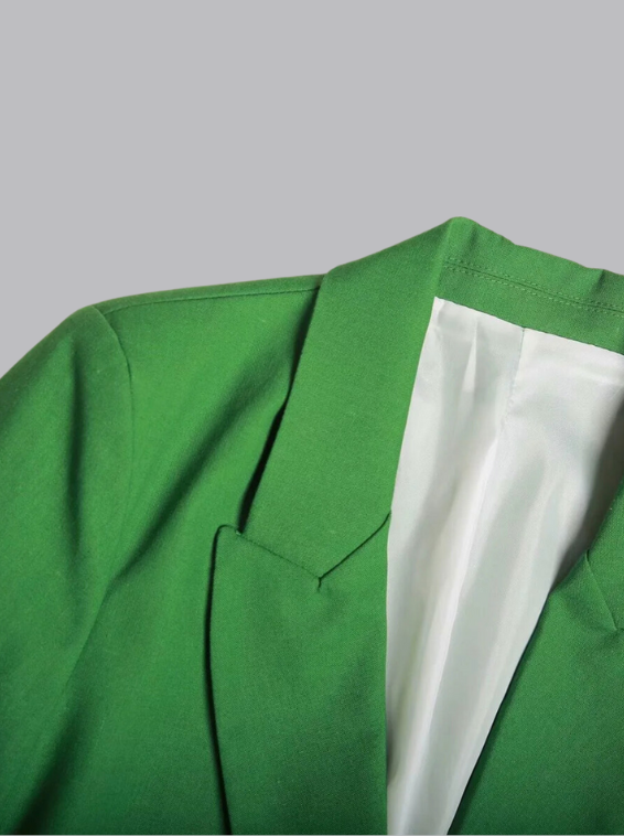 Trendy grøn blazer til kvinder