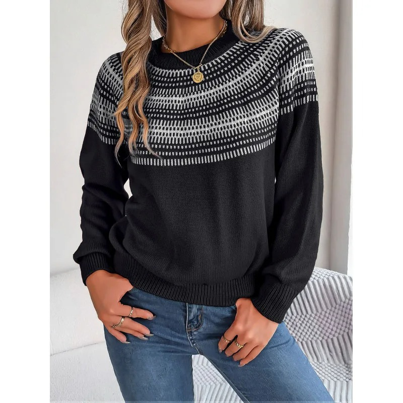 Kontrasterende sweater i retro-popstil