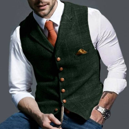 Elegant ternet cardigan til mænd