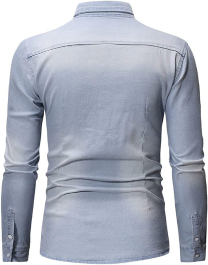 Stretch denimskjorte til herrer