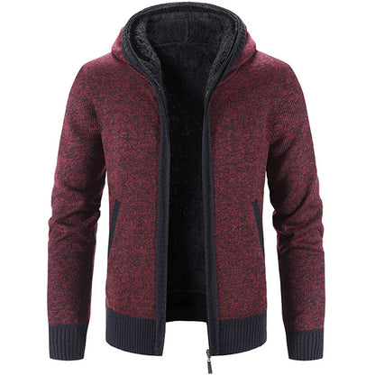 Pels tyk strik med fleece herrevest