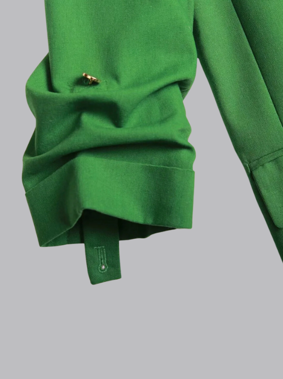 Trendy grøn blazer til kvinder