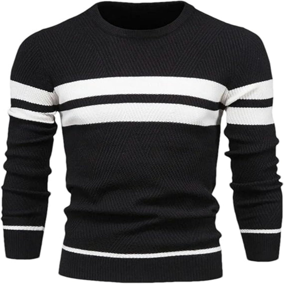 Moderne stribet sweater til mænd