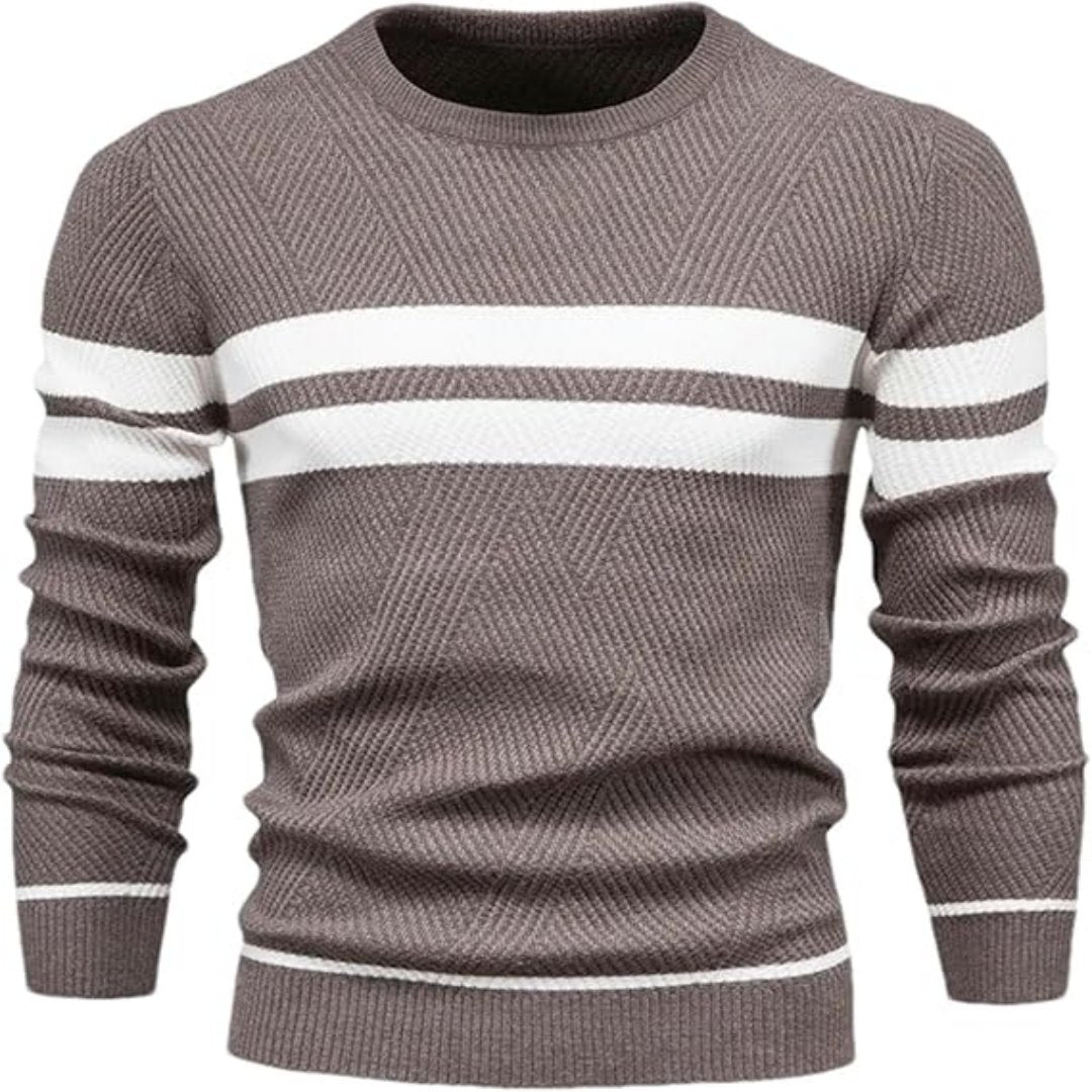 Moderne stribet sweater til mænd