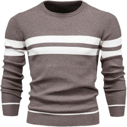 Moderne stribet sweater til mænd