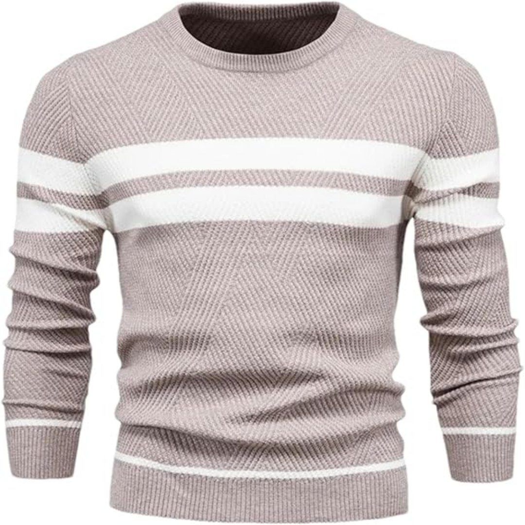 Moderne stribet sweater til mænd