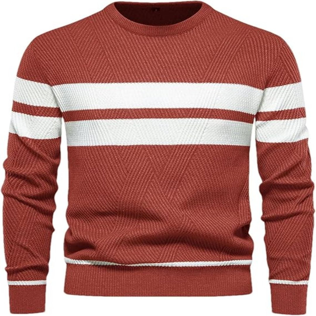 Moderne stribet sweater til mænd