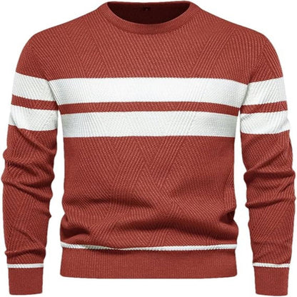 Moderne stribet sweater til mænd