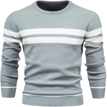 Moderne stribet sweater til mænd